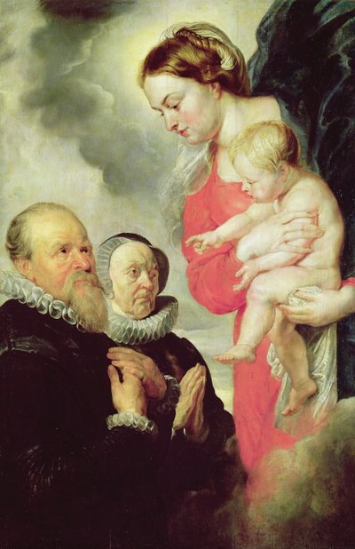 Madonna and Child with the Donors Alexandre Goubeau and His Wife Anne Antoni by Peter Paul Rubens
